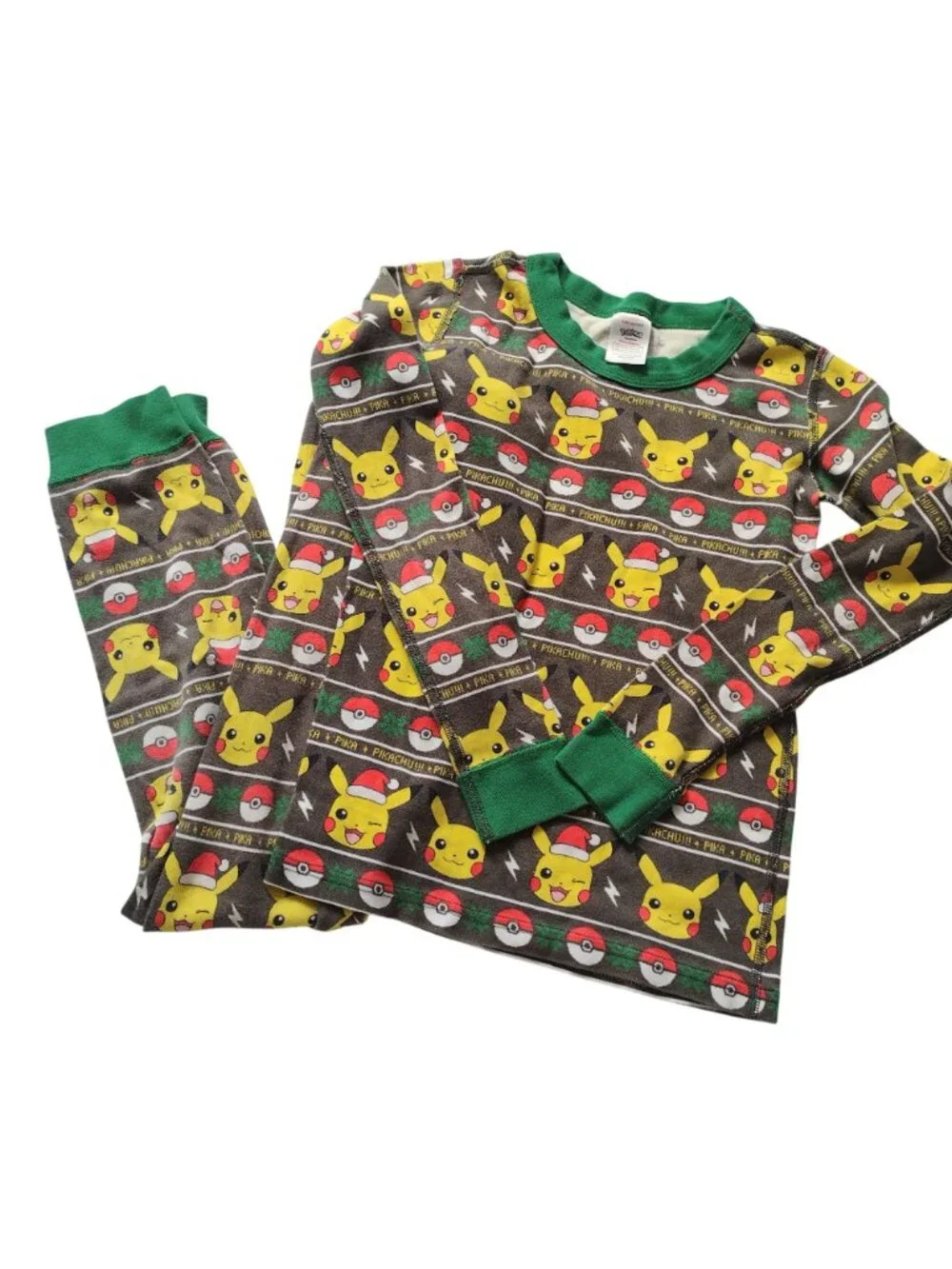 Hanna Andersson Pokemon Christmas Pajama Set  8 Organic Cotton Snug Fit PJs 130